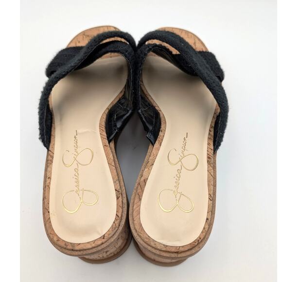 Jessica Simpson Ediza Women's Crochet Platform Sandals Black Size US8.5M EU39.5 - Picture 10 of 13